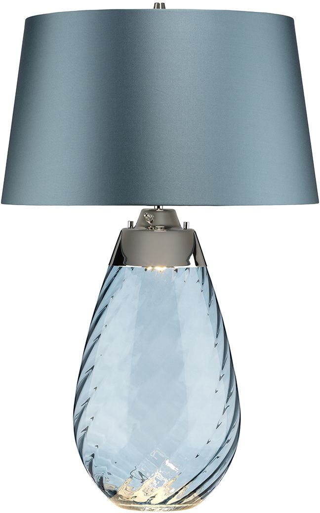 Elstead Lighting Lena lampe de table 2x60 W bleu LENA-TL-L-BLUE