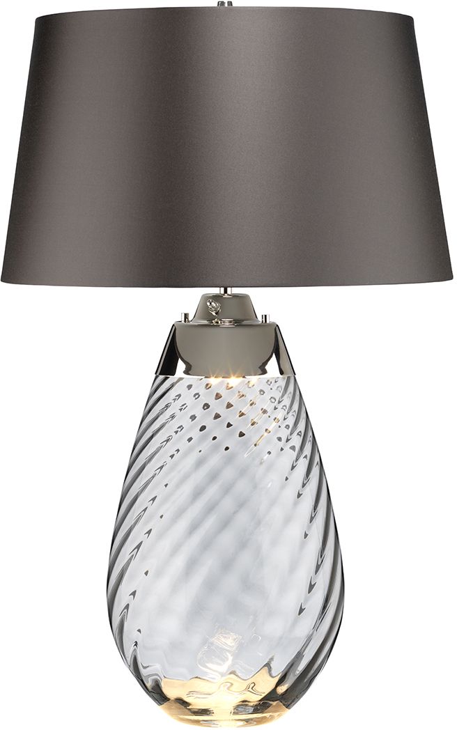 Elstead Lighting Lena lampe de table 2x60 W gris LENA-TL-L-SMOKE