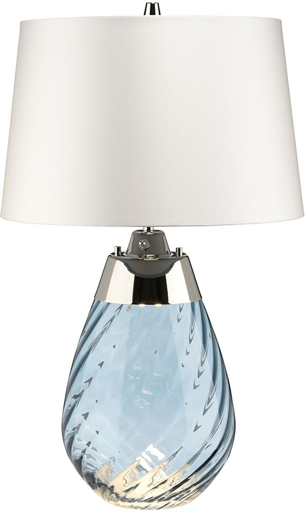 Elstead Lighting Lena lampe de table 1x60 W bleu-satin LENA-TL-S-BLUE-OWSS