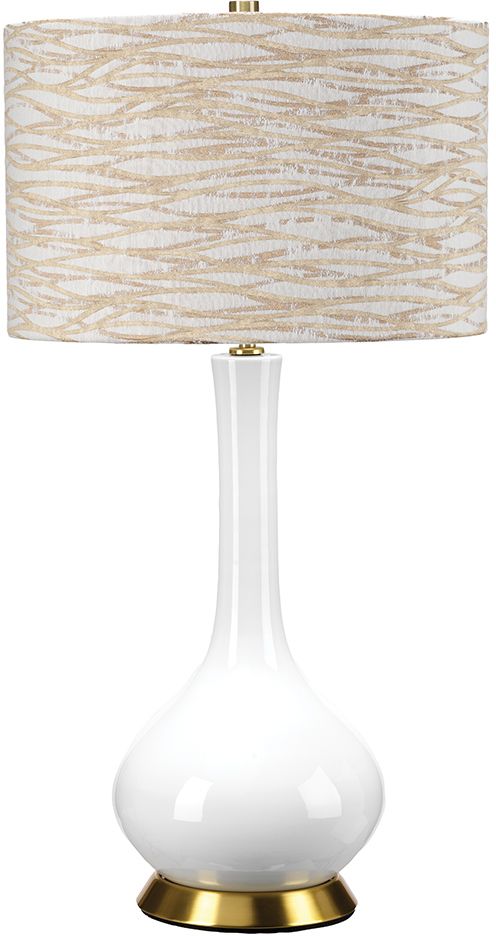 Elstead Lighting Milo lampe de table 1x60 W blanc-laiton-orange-crème MILO-AB-TL-LANT