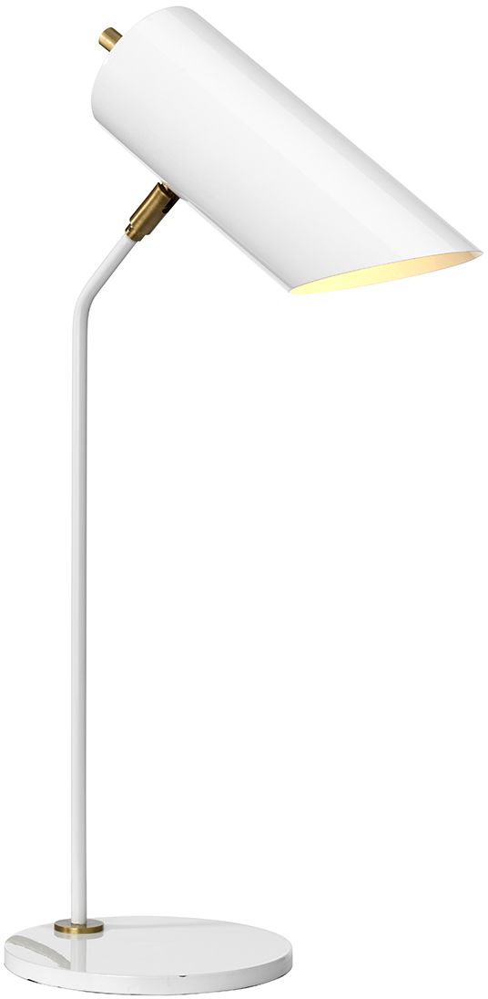 Elstead Lighting Quinto lampe de bureau 1x8 W blanc-laiton QUINTO-TL-WAB