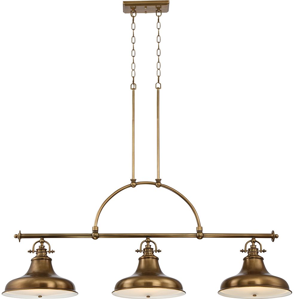 Elstead Lighting Emery lampe suspendue 3x60 W laiton QZ-EMERY3P-WS