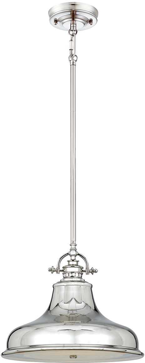 Elstead Lighting Emery lampe suspendue 1x60 W argenté QZ-EMERY-P-M-IS