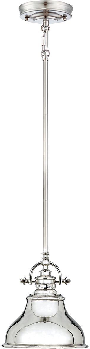 Elstead Lighting Emery lampe suspendue 1x60 W argenté QZ-EMERY-P-S-IS