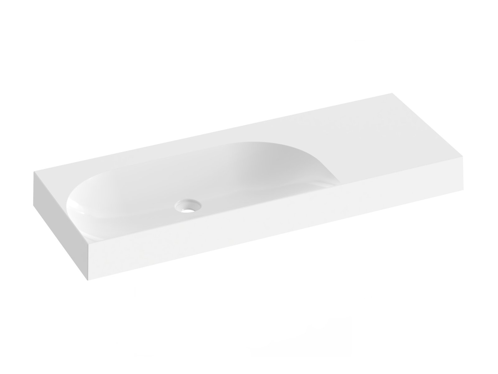 Ravak Lite lavabo 120x45 cm rectangulaire de meuble blanc brillant XJXP1312000