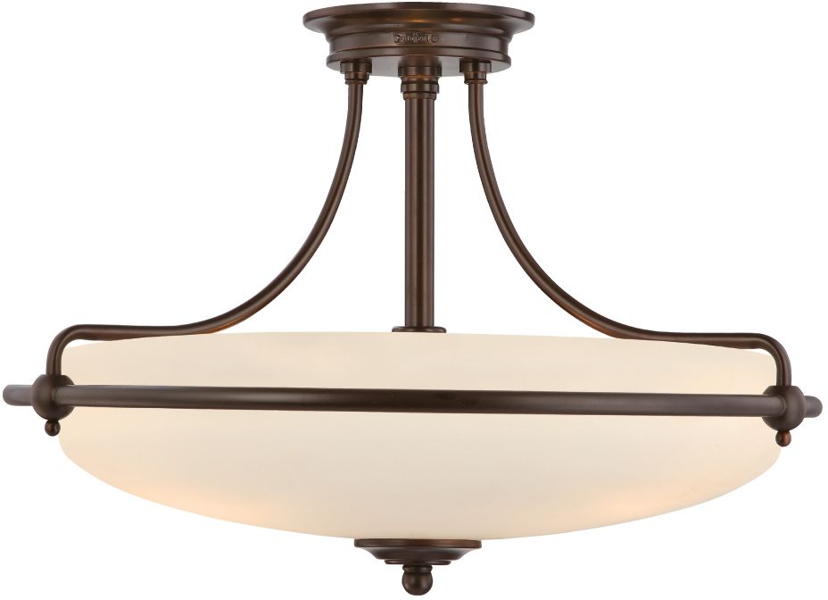 Elstead Lighting Griffin plafonnier 4x60 W marron QZ-GRIFFIN-SFM-PN