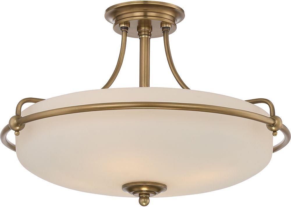 Elstead Lighting Griffin plafonnier 4x60 W laiton QZ-GRIFFIN-SFM-WS