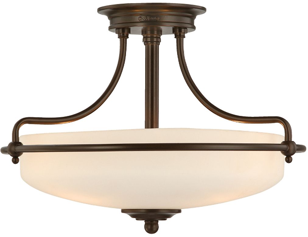 Elstead Lighting Griffin plafonnier 3x60 W marron QZ-GRIFFIN-SFS-PN
