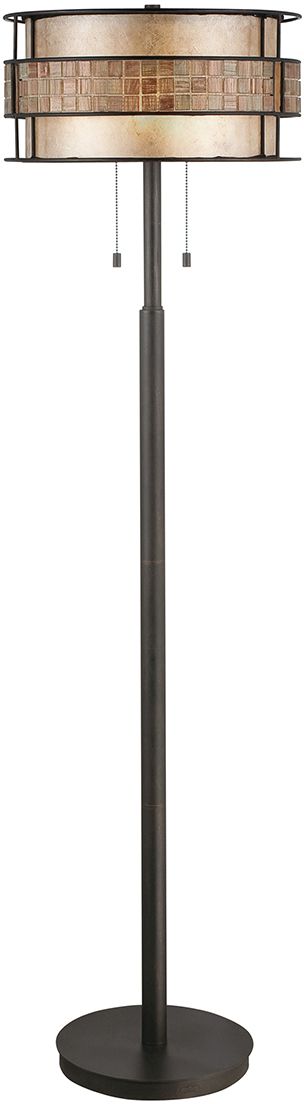 Elstead Lighting Laguna lampadaire 2x60 W cuivre QZ-LAGUNA-FL-A