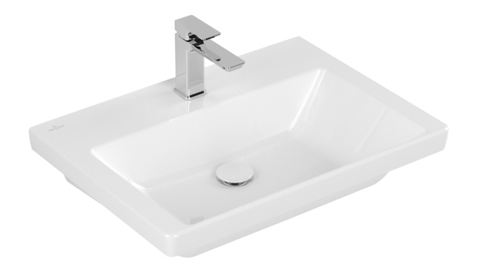 Villeroy & Boch Subway 3.0 lavabo 65x47 cm rectangulaire de meuble blanc 4A7066R1