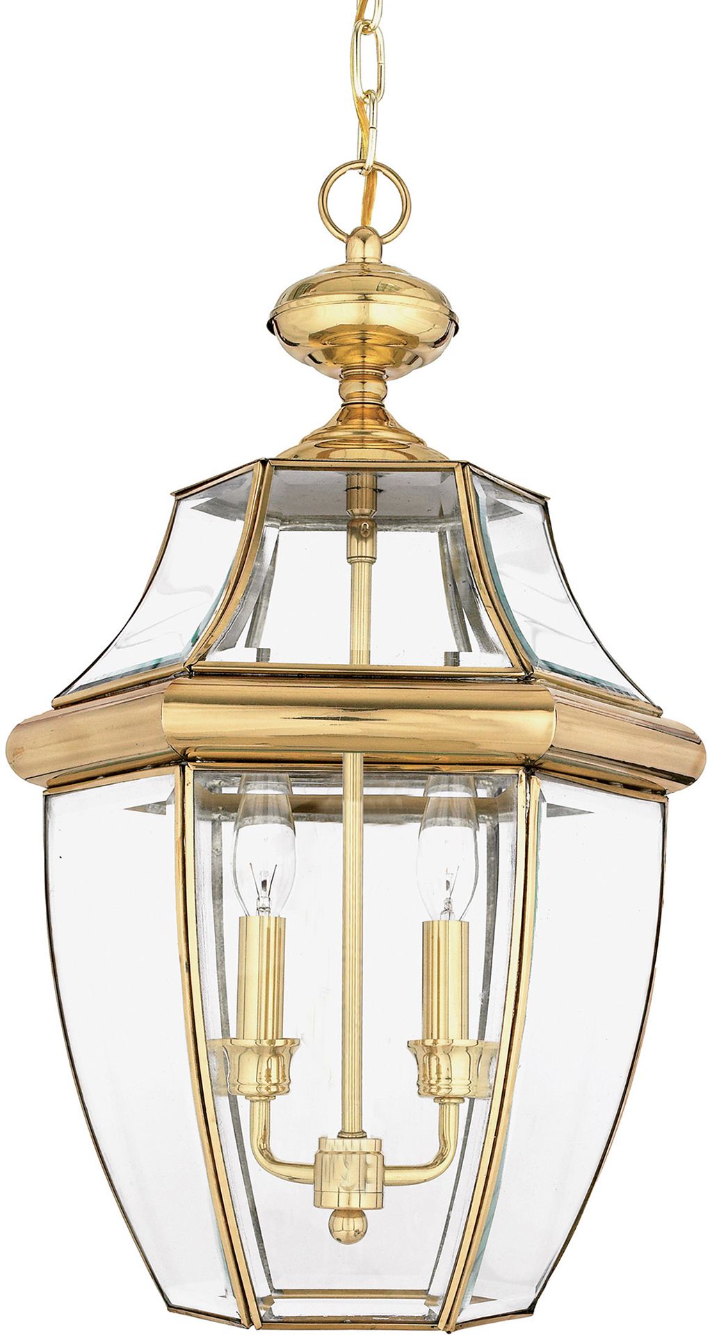 Elstead Lighting Newbury lampe suspendue 2x60 W laiton QZ-NEWBURY8-L-PB