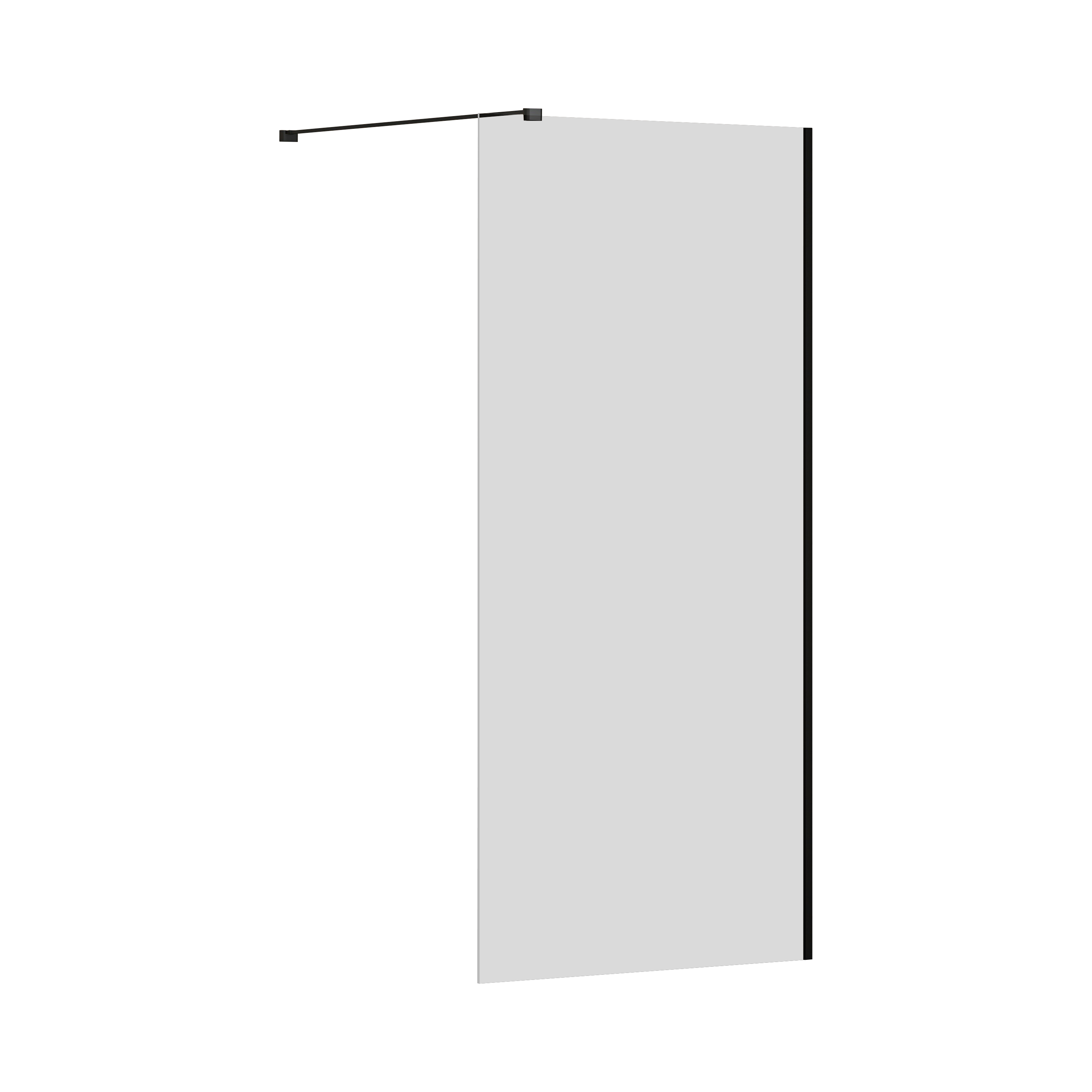 Ravak Walk in Wall Air paroi de douche walk-in 120 cm noir mat/verre transparent GW9WG0300Z1C
