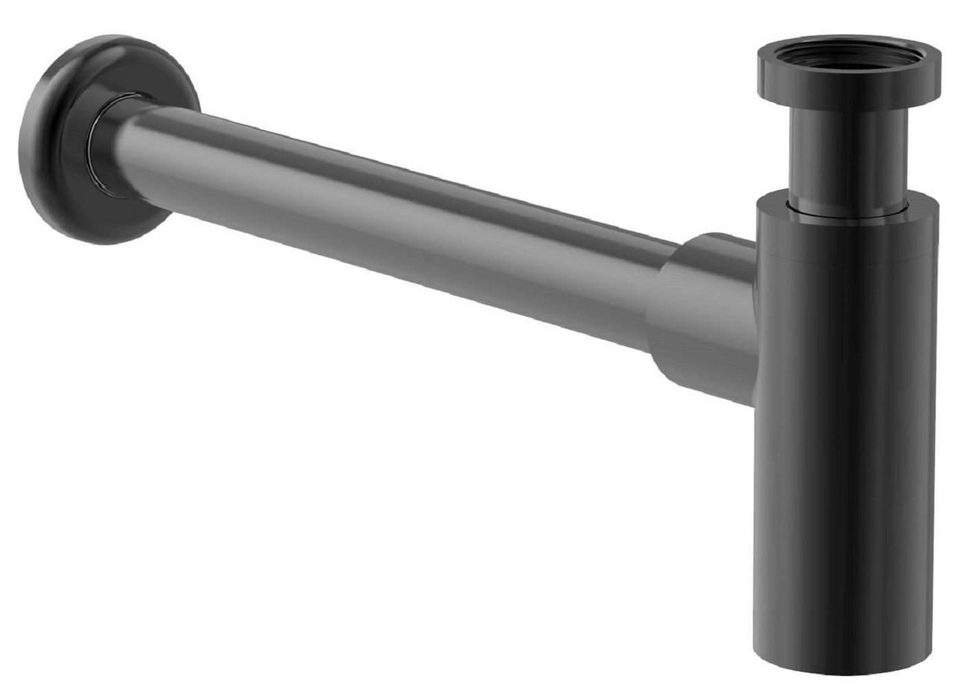 Roca Aqua demi-siphon pour lavabo en bouteille noir A5064070NM