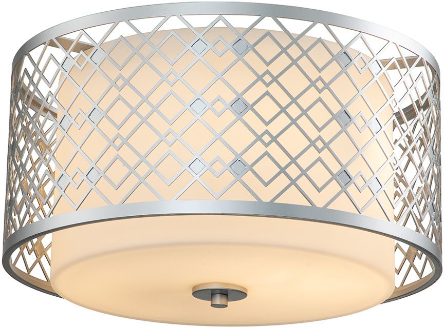 Elstead Lighting Ziggy plafonnier 2x60 W argenté ZIGGY-F-M-LS
