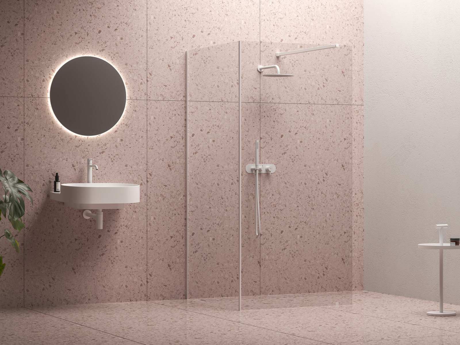 Ravak Walk-In Corner kit de parois 120 cm blanc mat/verre transparent GW1CG4E0SZ1