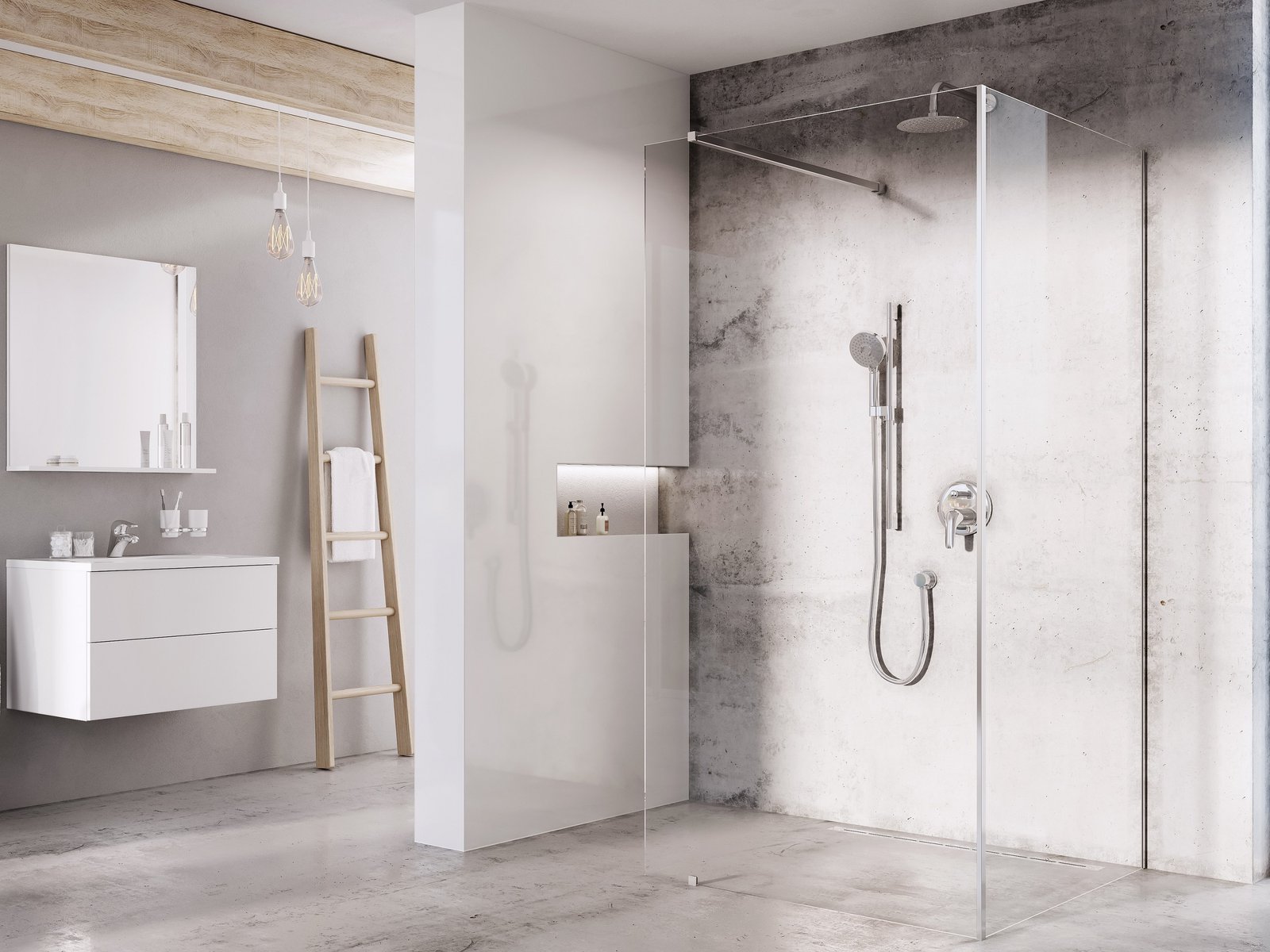 Ravak Walk-In Corner kit de parois 120 cm chrome brillant/verre transparent GW1CG7C0SZ1