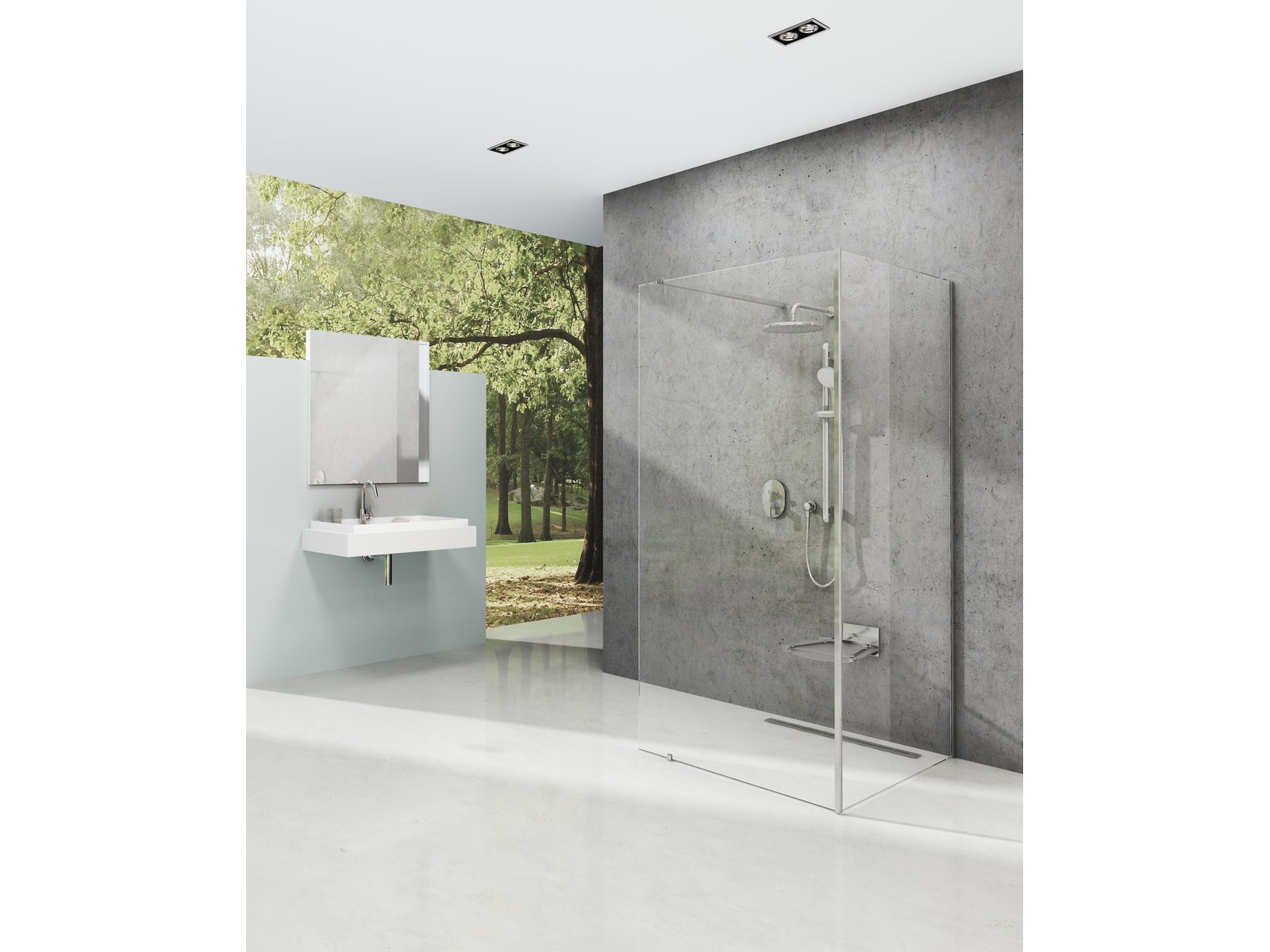 Ravak Walk-In Corner kit de parois 110 cm chrome brillant/verre transparent GW1CD4C0SZ1