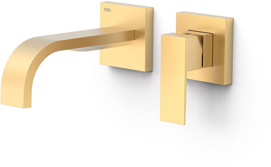 Tres Canigó-Tres mitigeur de lavabo encastrée doré 00630021OM