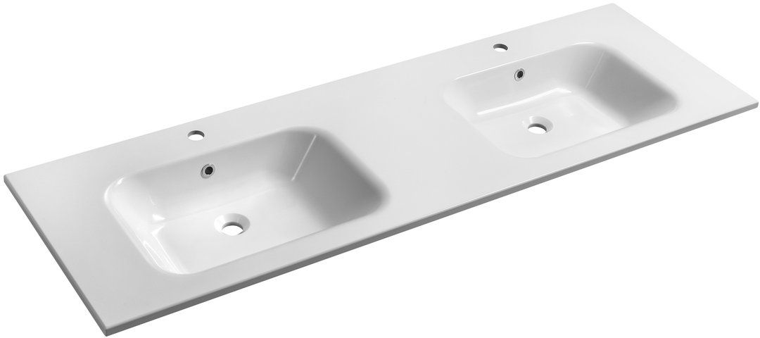 Sapho Areca lavabo 161x51.5 cm rectangulaire classique-de meuble blanc AC161