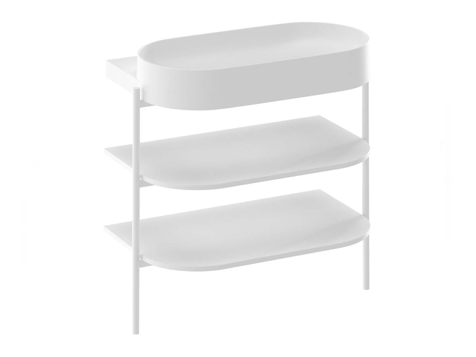 Ravak Yard console 86.8x49.5x76.5 cm sous-lavabo sur pied blanc D80000E006