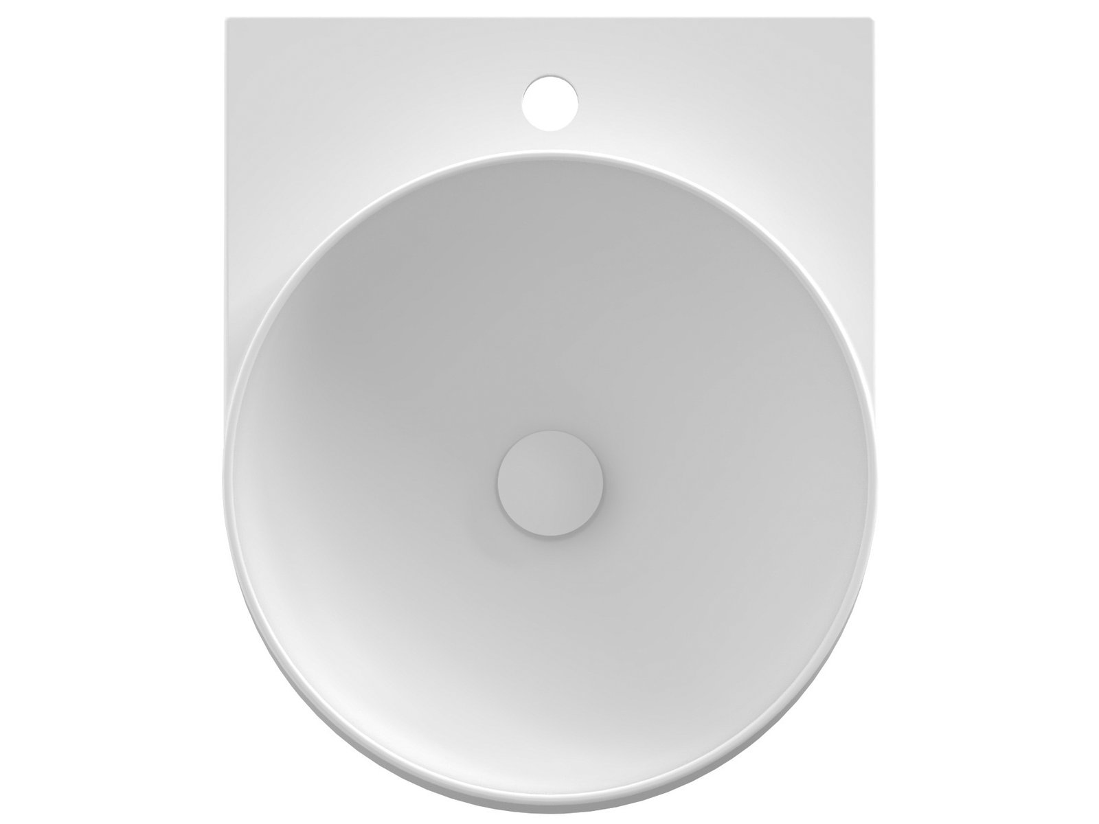Ravak Yard lavabo 50x40.5 cm semi-circulaire classique-de meuble blanc mat XJX0E240001