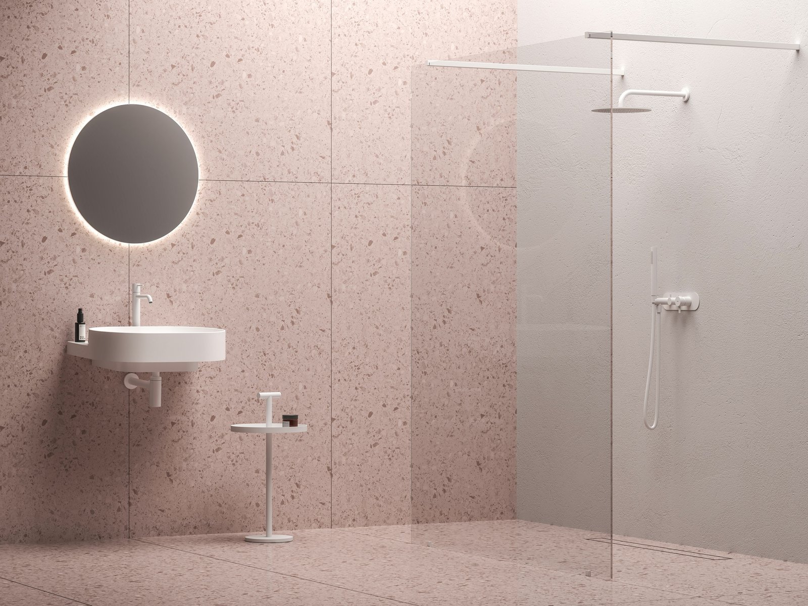 Ravak Walk in Free paroi de douche 140 cm blanc mat/verre transparent GW9FM0E0SZ1