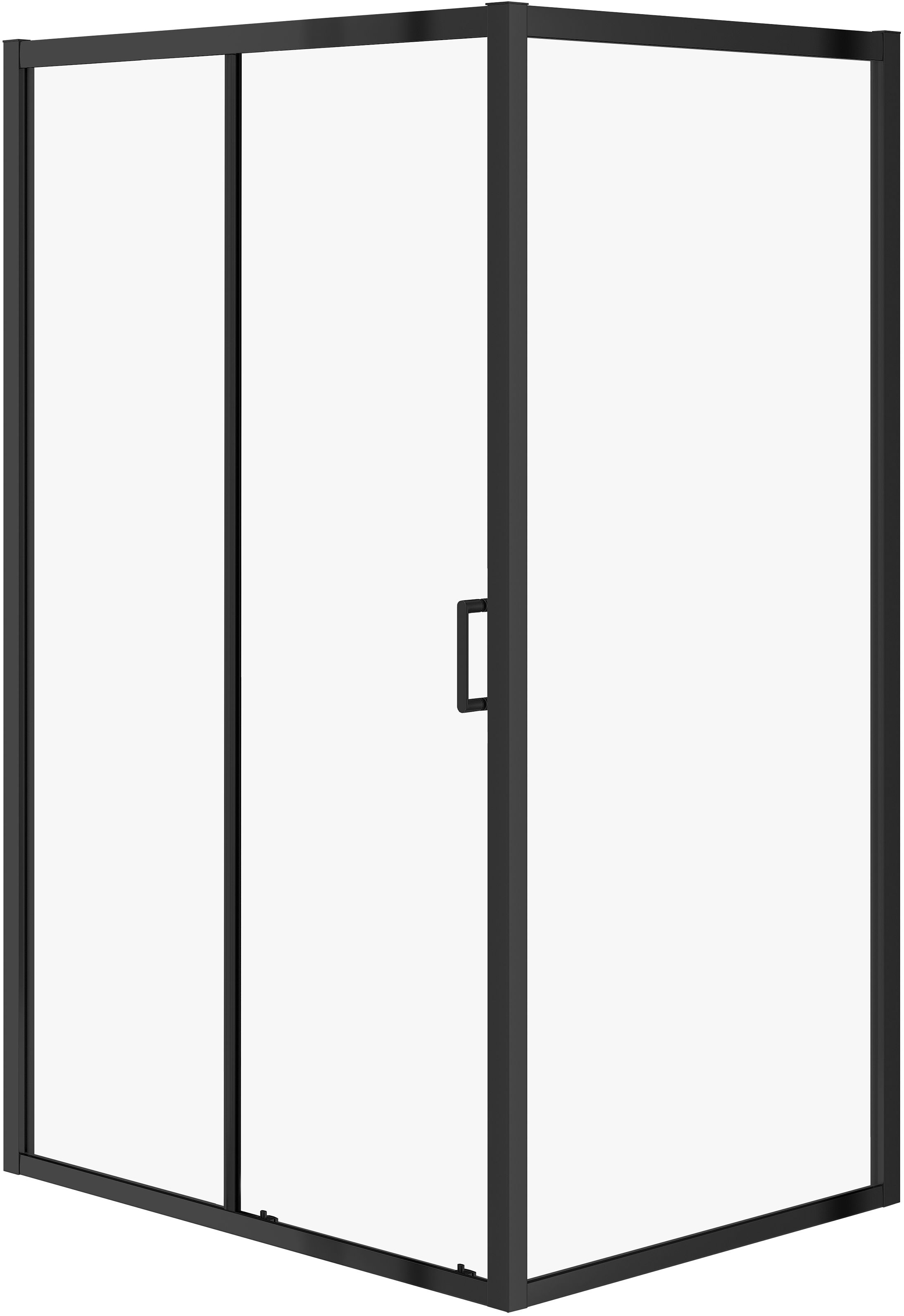 Cersanit Arteco cabine de douche 120x90 cm rectangulaire noir mat/verre transparent S913-018