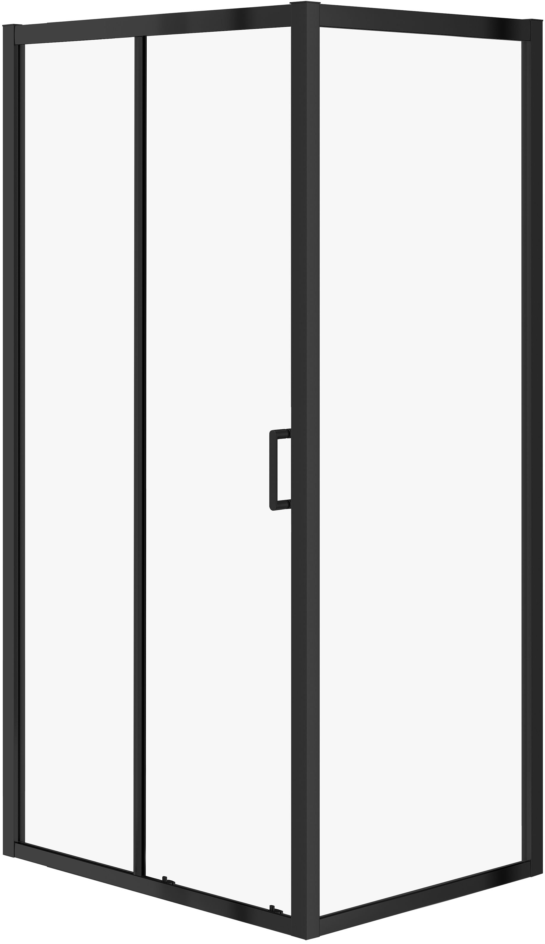 Cersanit Arteco kabina prysznicowa 100x80 cm prostokątna czarny mat/szkło przezroczyste S913-017