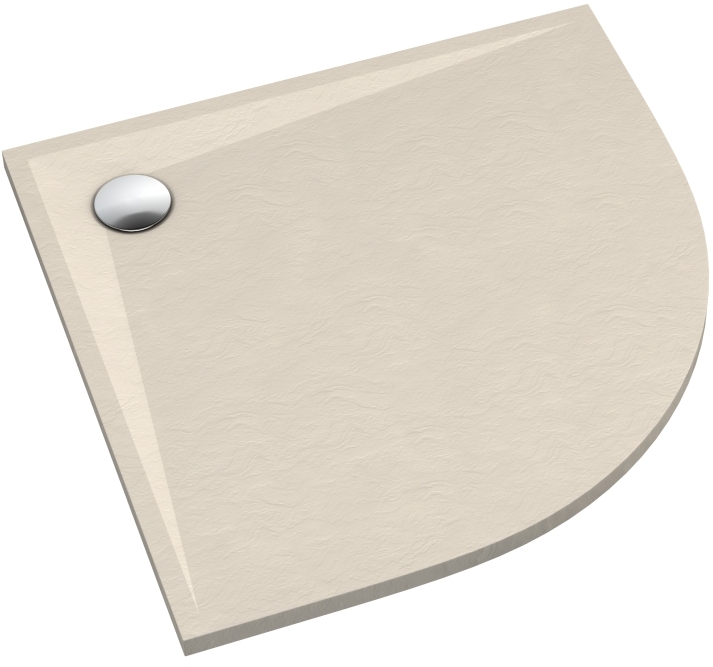 Schedline Libra Cashmere Stone receveur de douche semi-circulaire 90x90 cm beige 3SP.L1O-9090/PK/ST