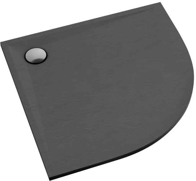 Schedline Libra Anthracite Stone receveur de douche semi-circulaire 80x80 cm anthracite 3SP.L1O-8080/A/ST