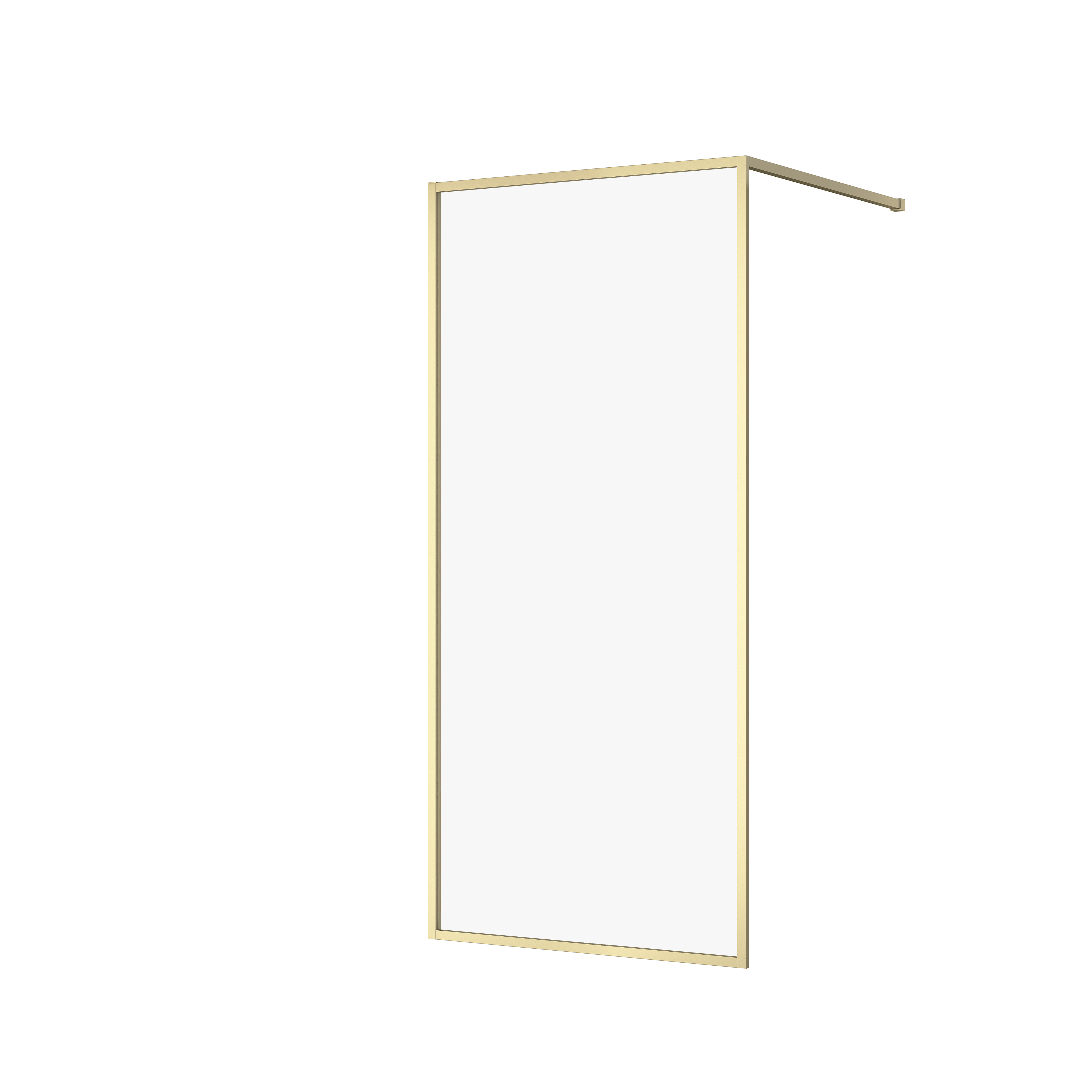 Cersanit Larga paroi de douche walk-in 90 cm doré mat/verre transparent S164-072