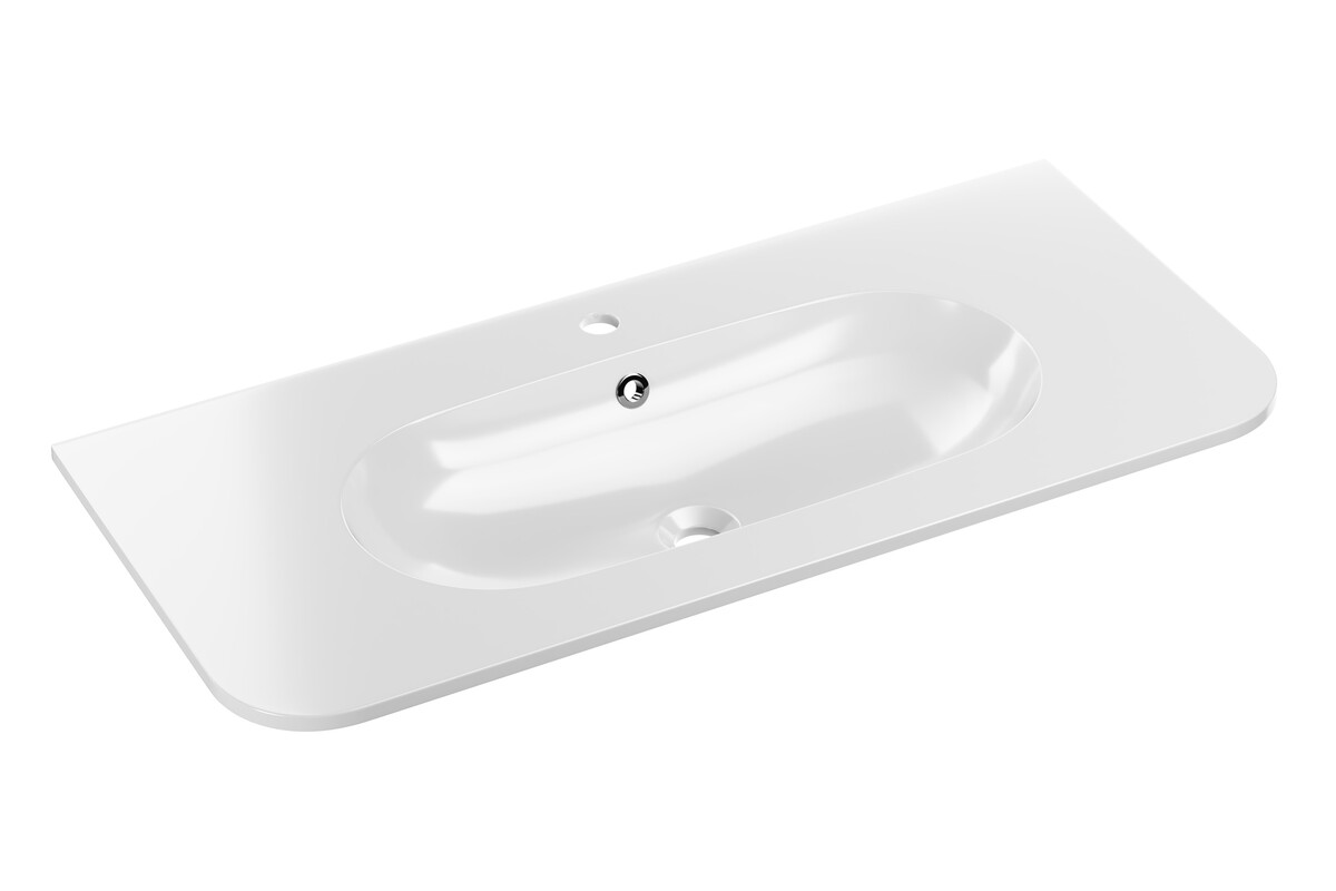Comad Pure umywalka 100x46 cm półokrągła meblowa biała PURE WHITE GLOSS UM 100-46