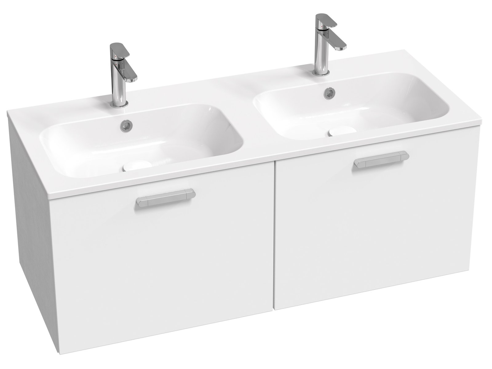 Ravak Chrome armoire 120x49x47 cm sous-lavabo suspendu blanc X000001775