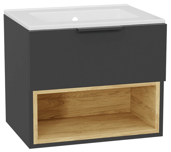 Set corps de meuble Excellent Tuto 2.0 MLEX.2171.600.GRBL, lavabo Excellent As CEEX.3617.600.WH, MLEX.2151.600.02.GR