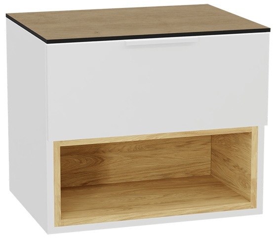 Set corps de meuble Excellent Tuto 2.0 MLEX.2171.600.WHBL, plan de travail suspendu Excellent Tuto 2.0 MLEX.2116.600.BL, MLEX.2151.600.02.WH