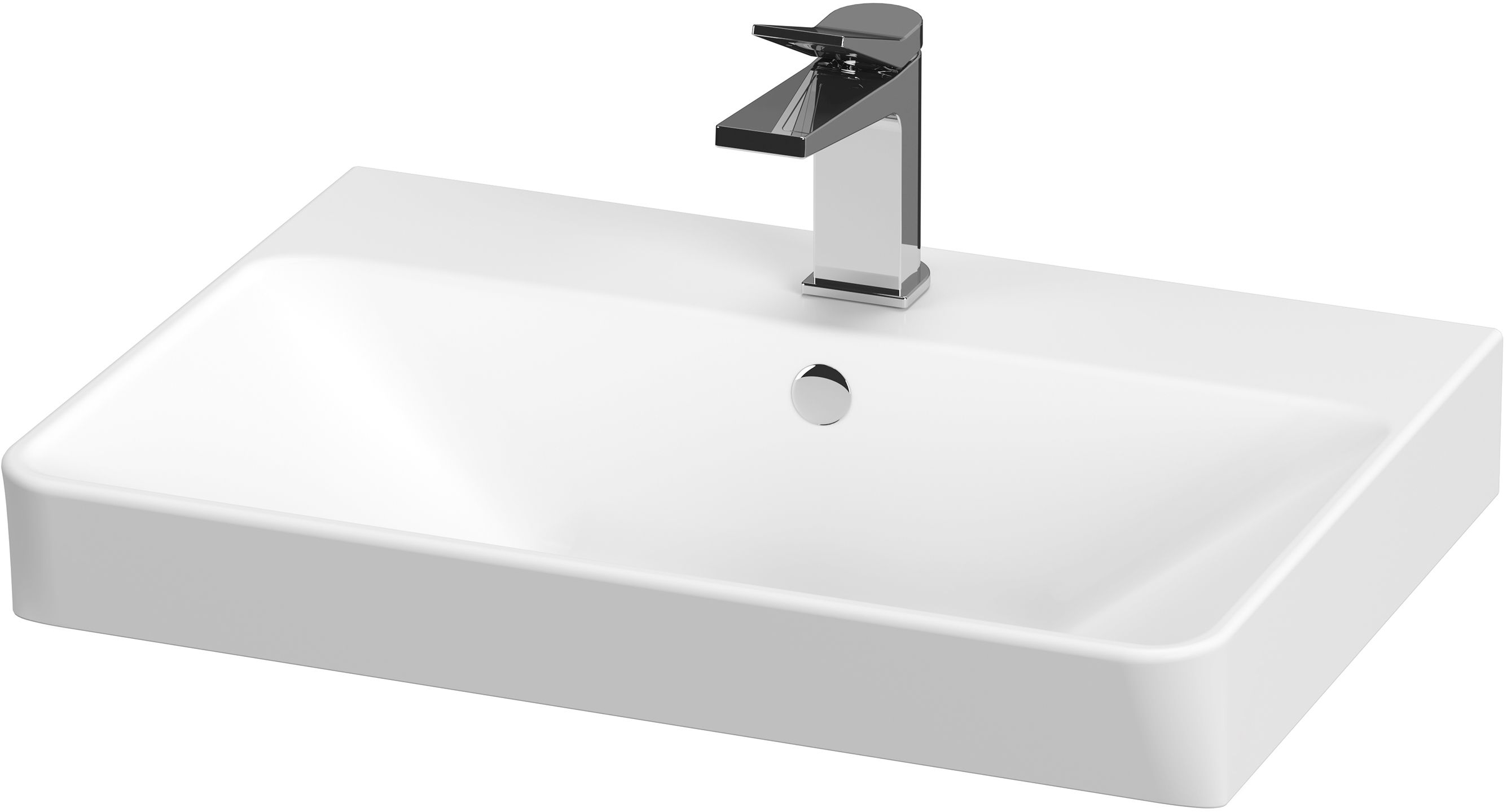 Cersanit Mille lavabo 56x40.5 cm rectangulaire classique blanc K675-001