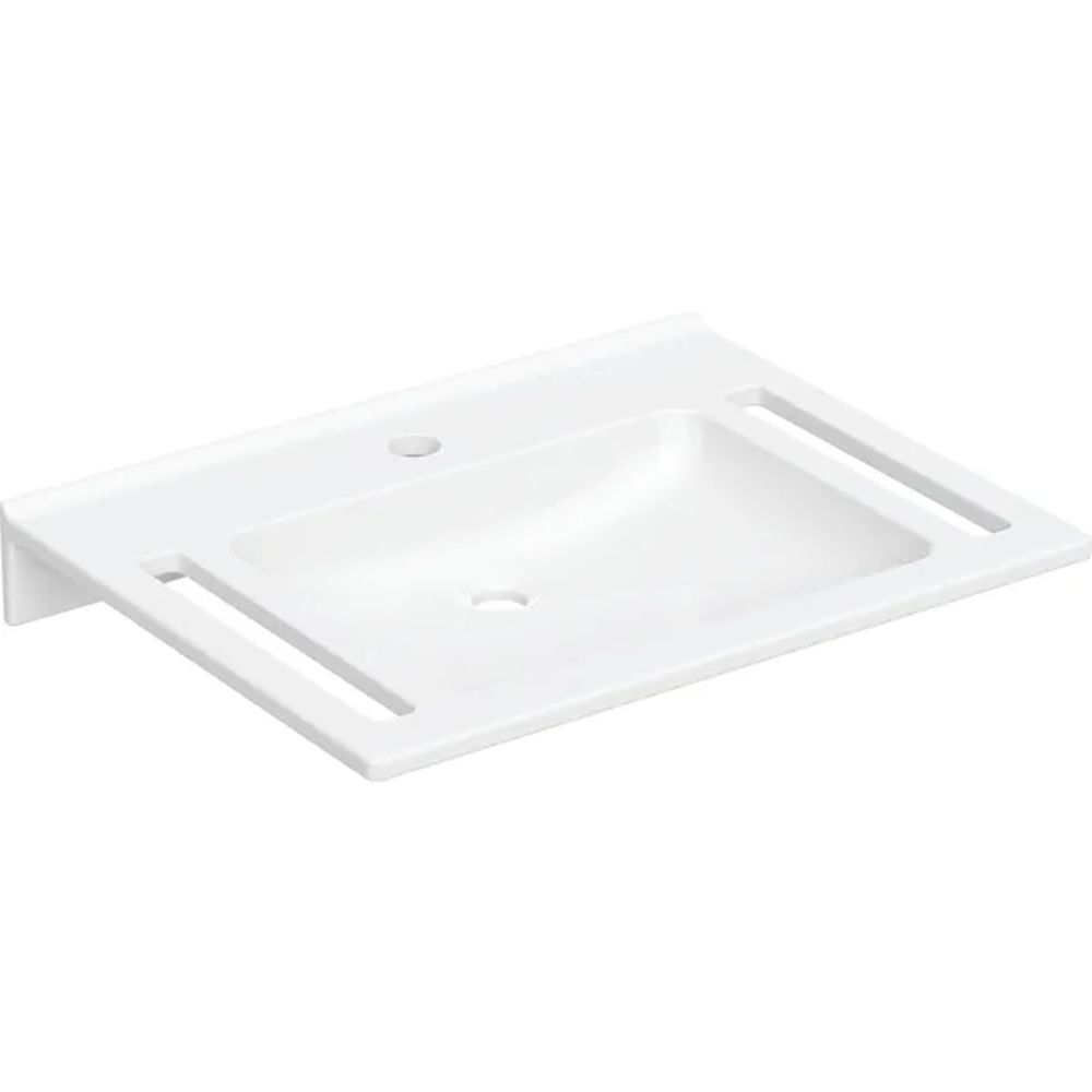 Geberit Publica lavabo 70x55 cm rectangulaire classique pour les handicapés blanc 402170016