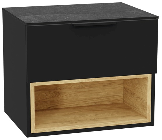 Set corps de meuble Excellent Tuto 2.0 MLEX.2171.600.BKBL, plan de travail suspendu Excellent Tuto 2.0 MLEX.2116.600.MA, MLEX.2151.600.02.BK