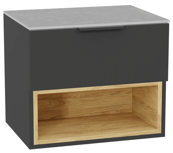 Set corps de meuble Excellent Tuto 2.0 MLEX.2171.600.GRBL, plan de travail suspendu Excellent Tuto 2.0 MLEX.2116.600.SJ, MLEX.2151.600.02.GR