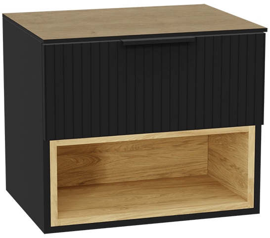Set corps de meuble Excellent Tuto 2.0 MLEX.2171.600.BKBL, plan de travail suspendu Excellent Tuto 2.0 MLEX.2116.600.BL, MLEX.2151.600.03.BK