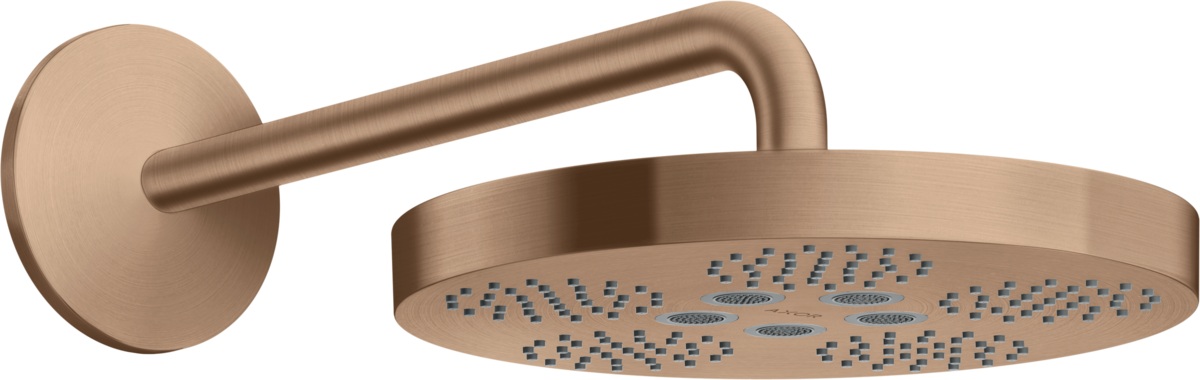 Axor One douche à effet de pluie avec bras 28x28 cm ronde || 48491310