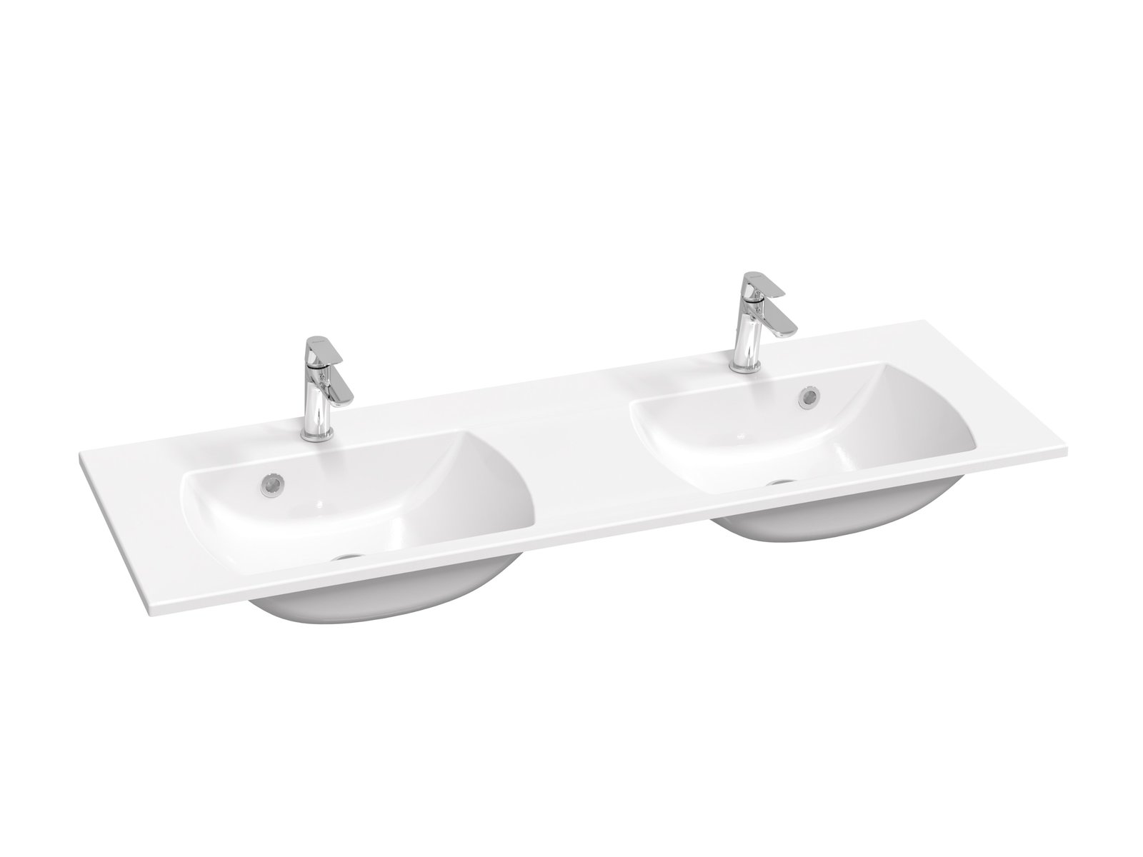 Ravak Classic II lavabo 130x45 cm rectangulaire de meuble blanc brillant XJX01113001