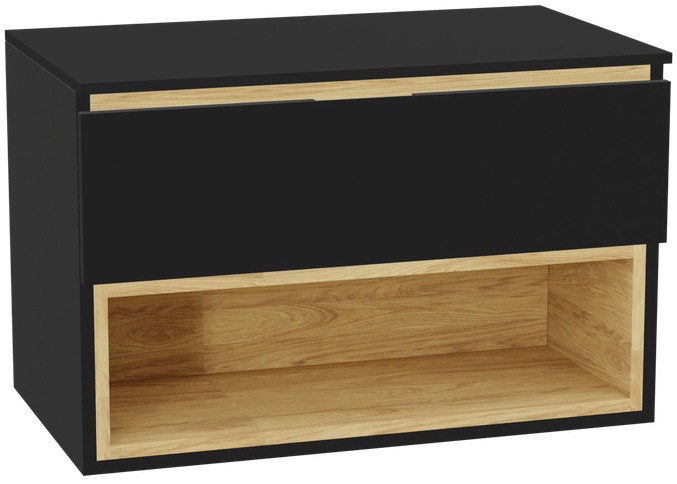Set corps de meuble Excellent Tuto 2.0 MLEX.2171.800.BKBL, plan de travail suspendu Excellent Tuto 2.0 MLEX.2111.800.BK, MLEX.2151.800.01.BK
