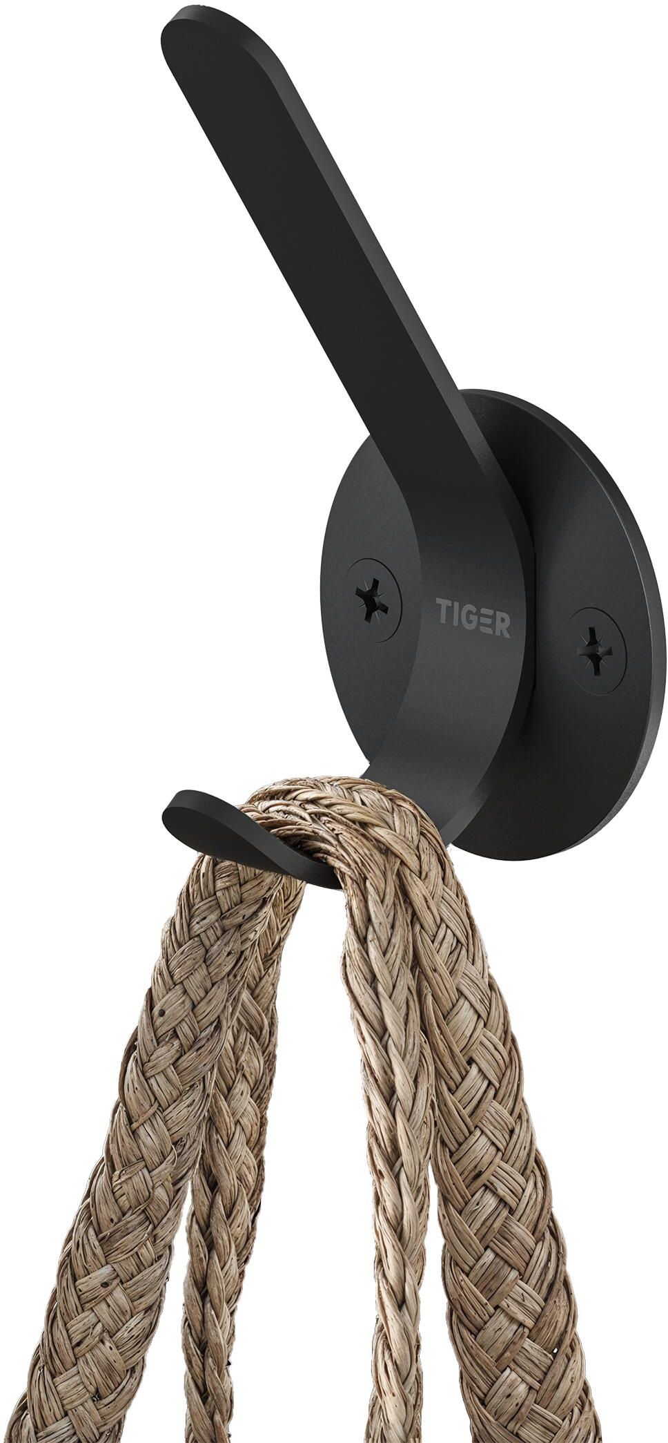 Tiger Double porte-serviettes noir 800749