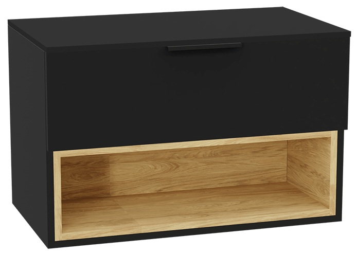 Set corps de meuble Excellent Tuto 2.0 MLEX.2171.800.BKBL, plan de travail suspendu Excellent Tuto 2.0 MLEX.2111.800.BK, MLEX.2151.800.02.BK
