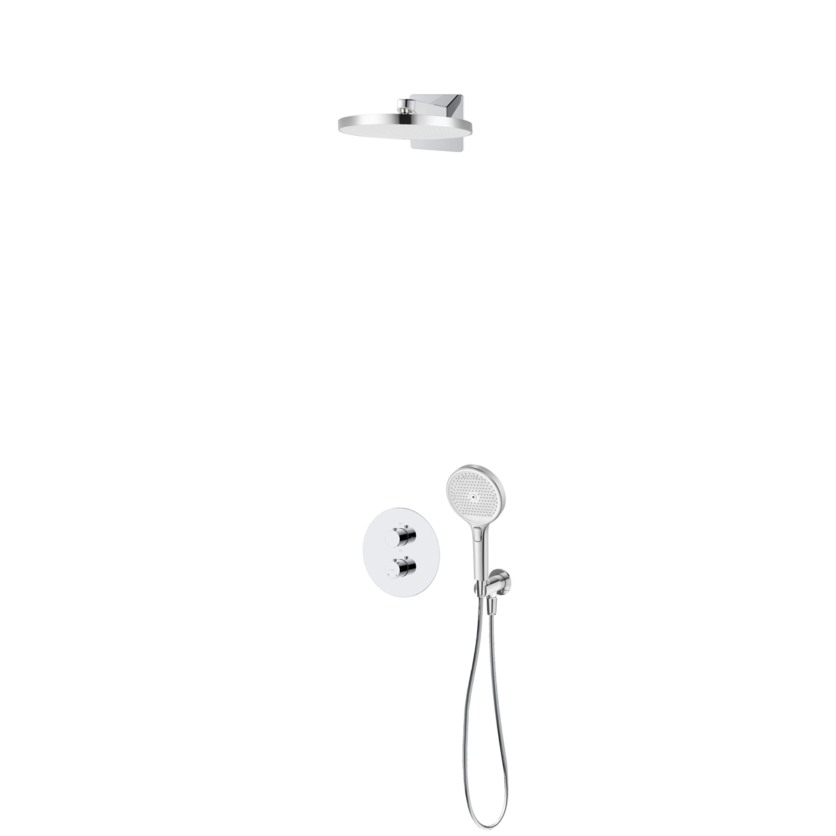 Set mitigeur bain-douche Oltens Katla 34600100, douche à effet de pluie Oltens Regna 37009100, 39403100, 37109100, 39304100, 37200100