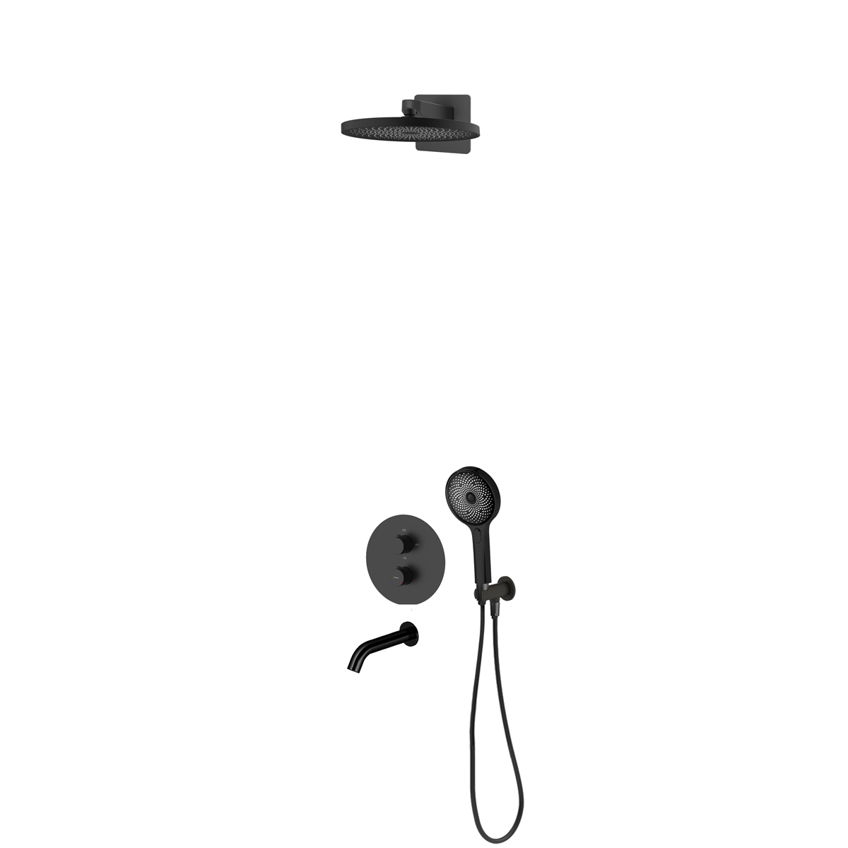 Set mitigeur bain-douche Oltens Katla 34600300, douche à effet de pluie Oltens Vann 37007300, 39403300, 39100300, 37107300, 39304300, 37200300