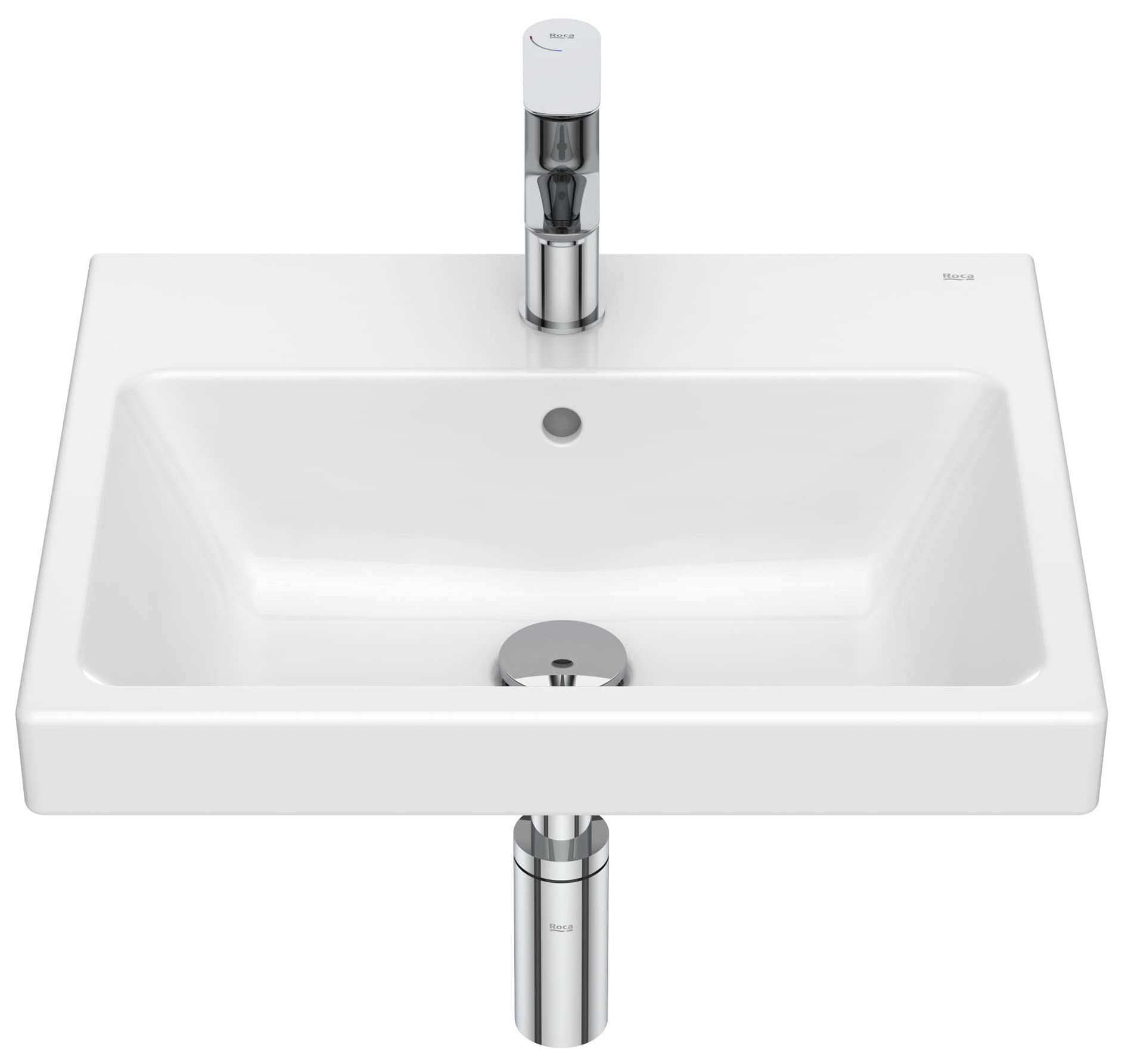 Roca Gap lavabo 50x42 cm rectangulaire blanc brillant A3270YV000