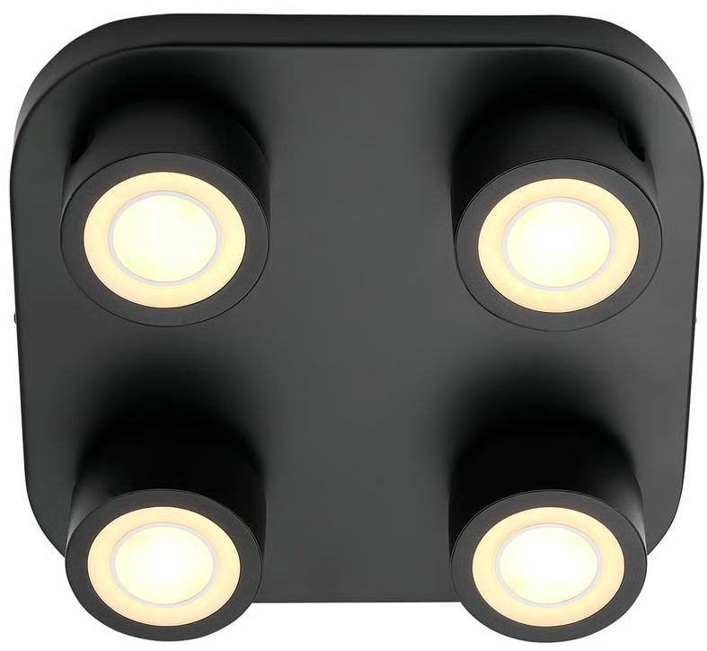 Nordlux Clyde plafonnier 4x3.5 W noir 2412256003
