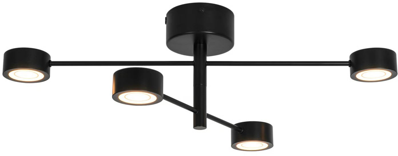 Nordlux Clyde plafonnier 4x16 W noir 2412260103